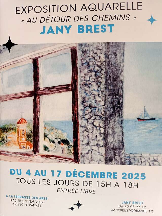 " AU DÉTOUR DES CHEMINS" de JANY BREST Exposition d'aquarelles