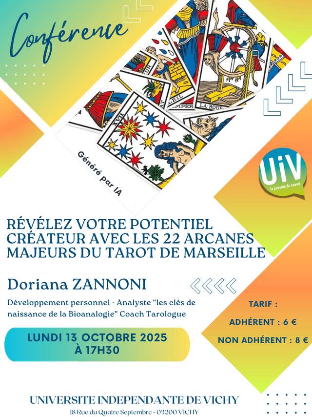 Conférence "Révélez votre potentiel créateur avec les 22 arcanes majeures du tarot de Marseille"
