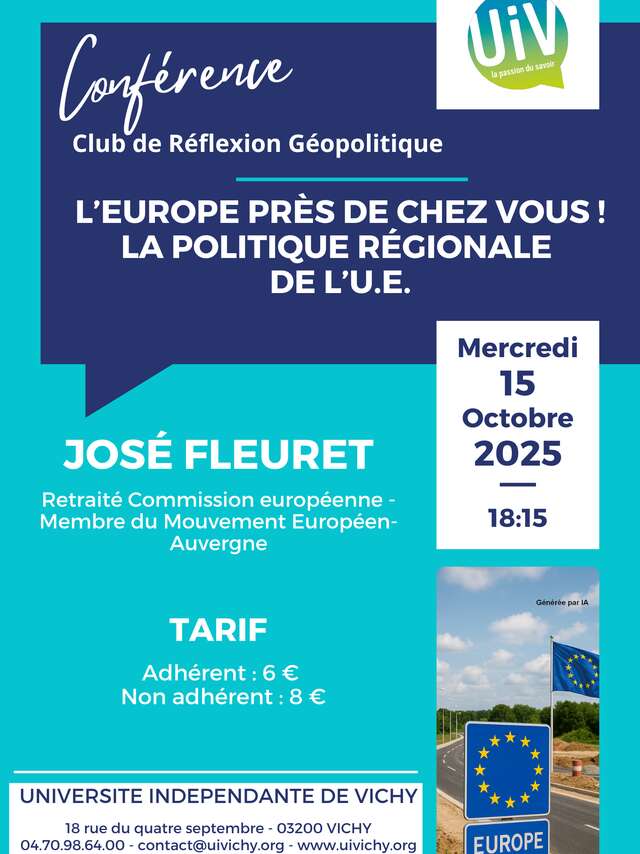 Conférence "L'Europe près de chez vous ! la politique régionale de l'Union Européenne"