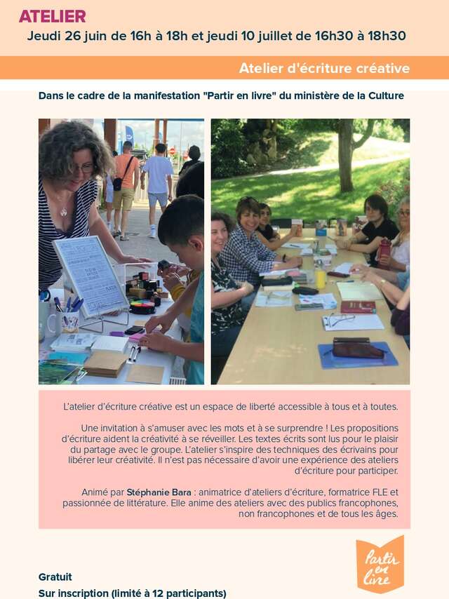 Atelier d'écriture créative