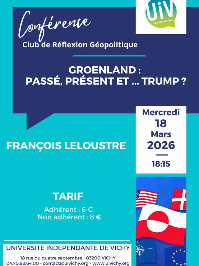 Conférence : Groënland : passé, présent et... Trump ??