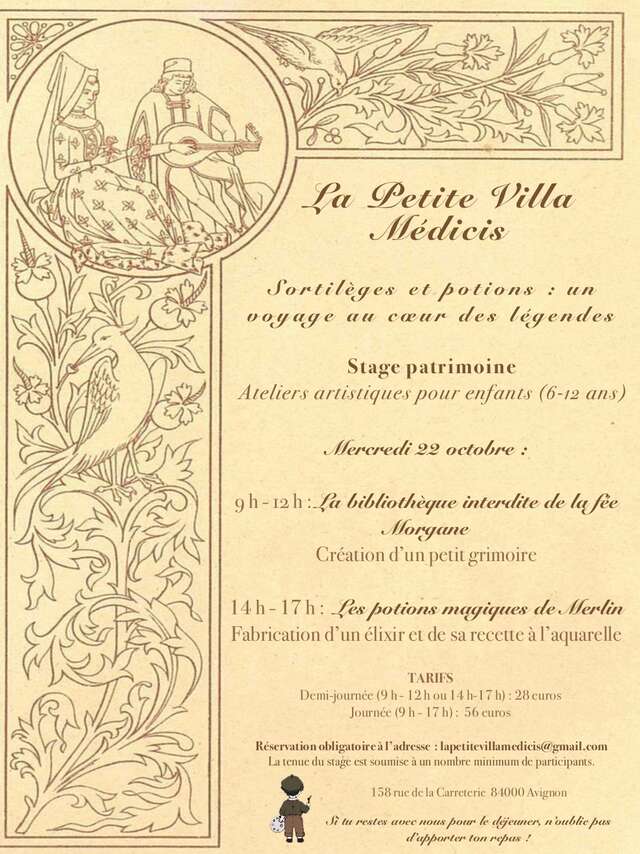 Stage Patrimoine : « Sortilèges et potions : un voyage au cœur des légendes