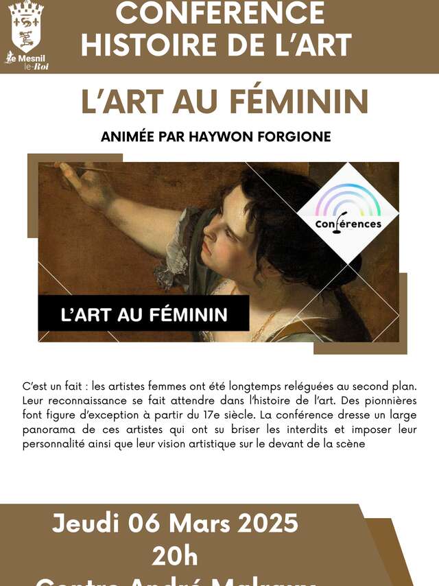 Conférence “l’art au féminin” par Mme Forgione