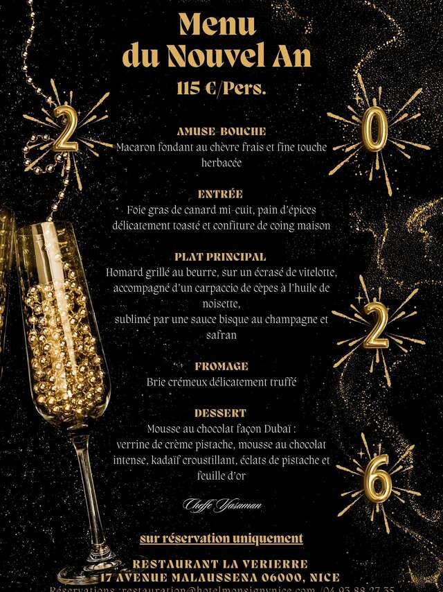 Repas du Nouvel An – Restaurant La Verrière