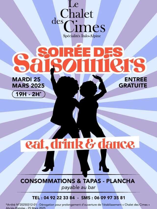 Soirée des saisonniers au Chalet des cimes