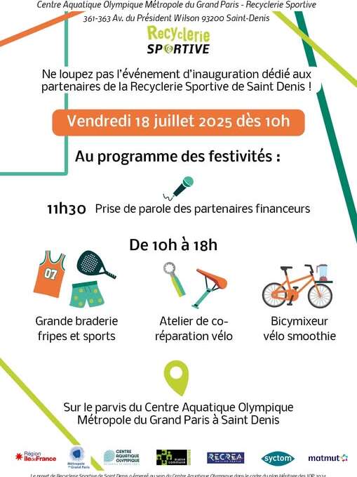 Evènement - Inauguration a Recyclerie Sportive du Centre Aquatique Olympique