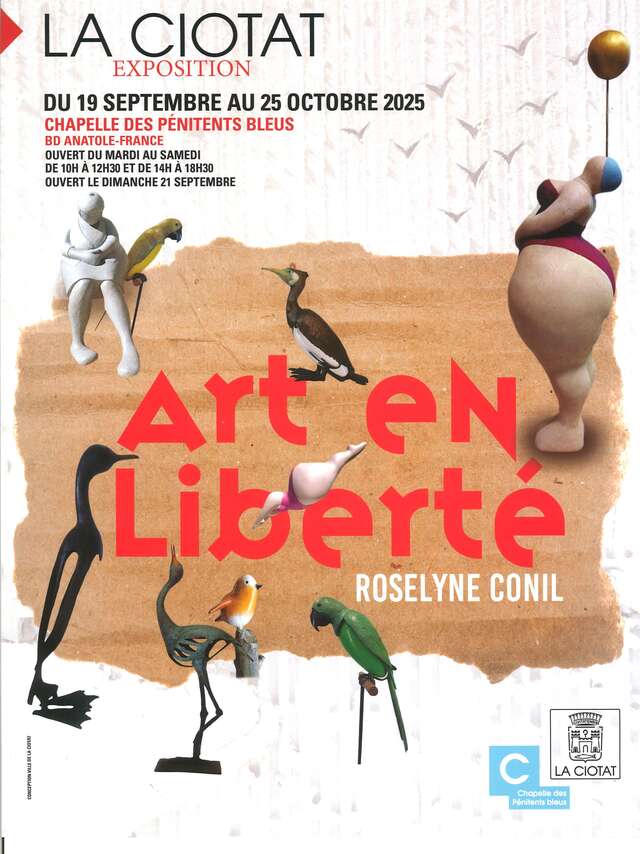 Ausstellung von Gemälden und Skulpturen von Roselyne Conil
