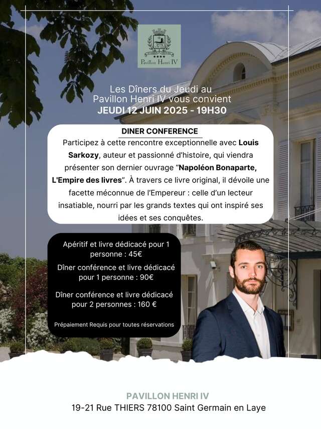 DINER CONFERENCE avec Louis Sarkozy