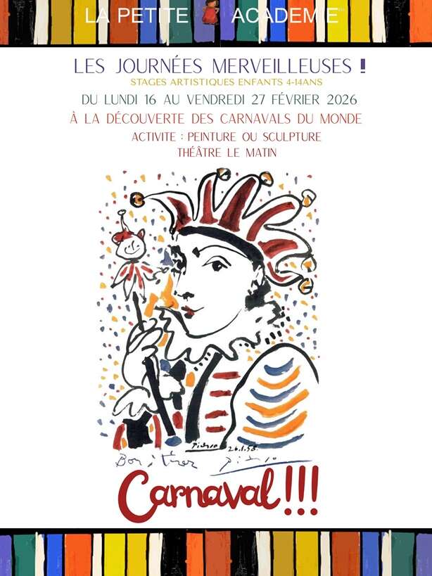 Les journées merveilleuses - Stages artistiques durant les vacances de février : A la découverte des carnavals du monde