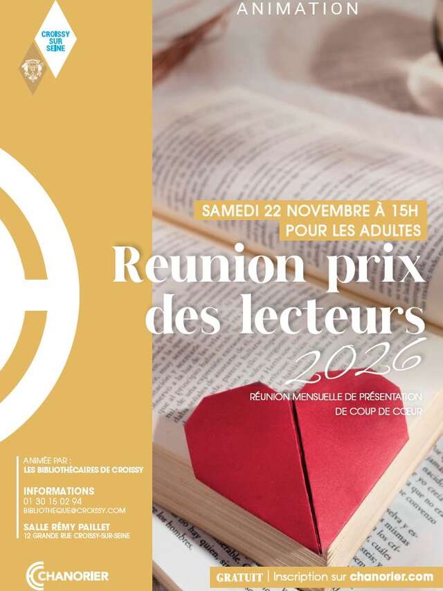 Réunion Prix des lecteurs 2026