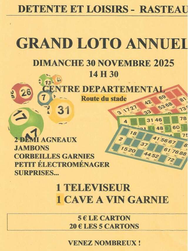 Loto de l'association Détente et Loisirs