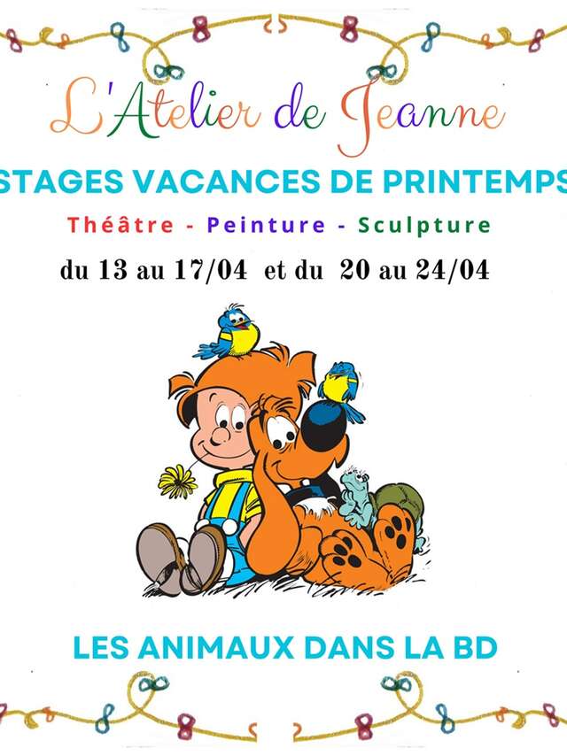 Stages durant les vacances de printemps à l'Atelier de Jeanne