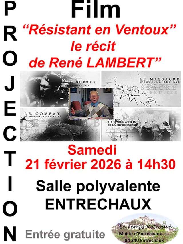 Screening of the film 'Résistant en Ventoux'.