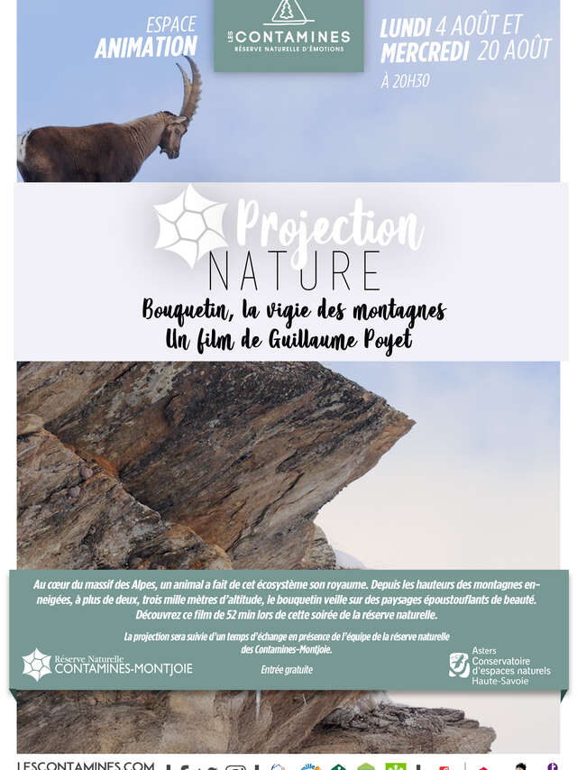 Projection du film « Bouquetin, la vigie des montagnes » de Guillaume Poyet