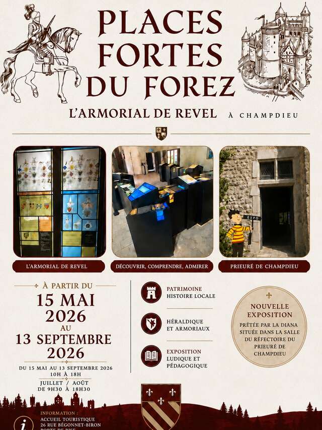 Expo "Places fortes médiévales foréziennes / Armorial de Revel "