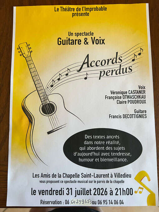 Guitar & Vocals Concert - Friends of the Saint-Laurent Chapel