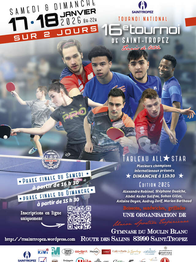 16. Nationales Tischtennisturnier in Saint-Tropez