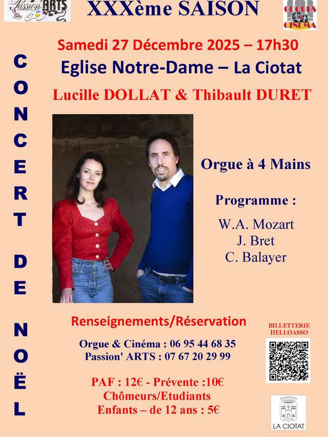 Weihnachtskonzert: Orgel zu vier Händen