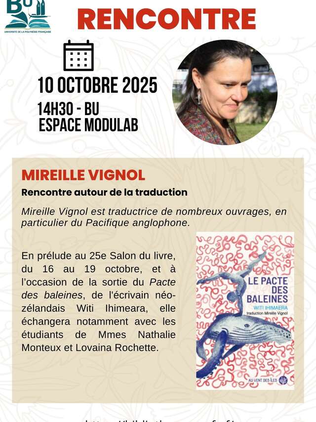 Rencontre avec la traductrice Mireille Vignol