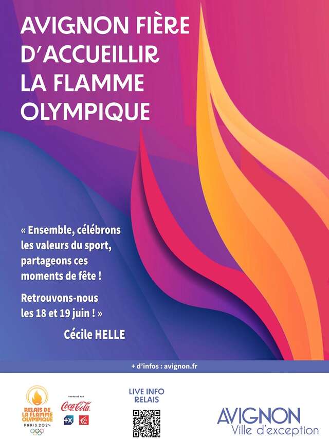 19 juin - Passage de la flamme olympique à Avignon