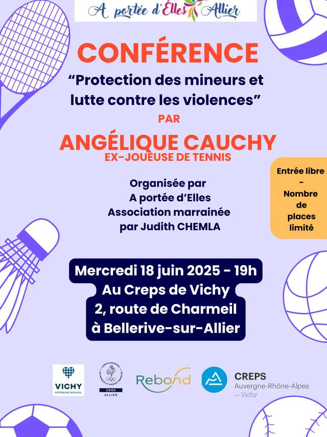 Conférence "Protection des mineurs et lutte contre les violences" par Angélique Cauchy, ex-joueuse de tennis