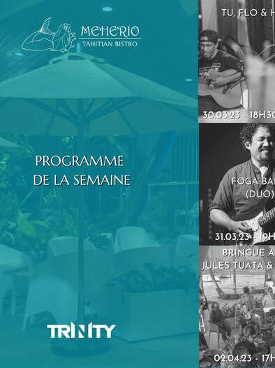 Tu, Flo & Hugo en concert - Meherio Tahitian Bistro