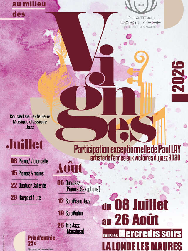 Summer concerts among the vines at Château Pas du Cerf