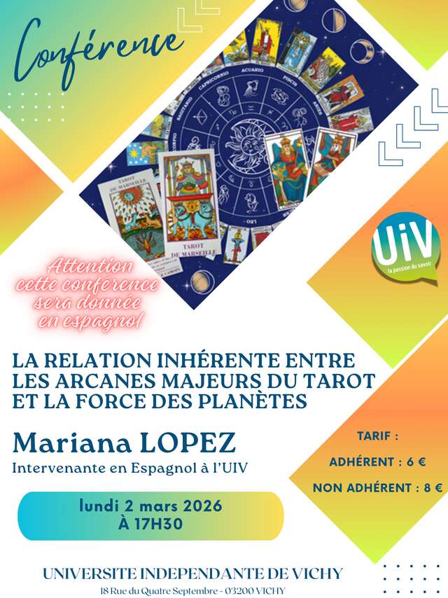 Conférence : La relation inhérente entre les arcanes majeurs du tarot et la force des planètes