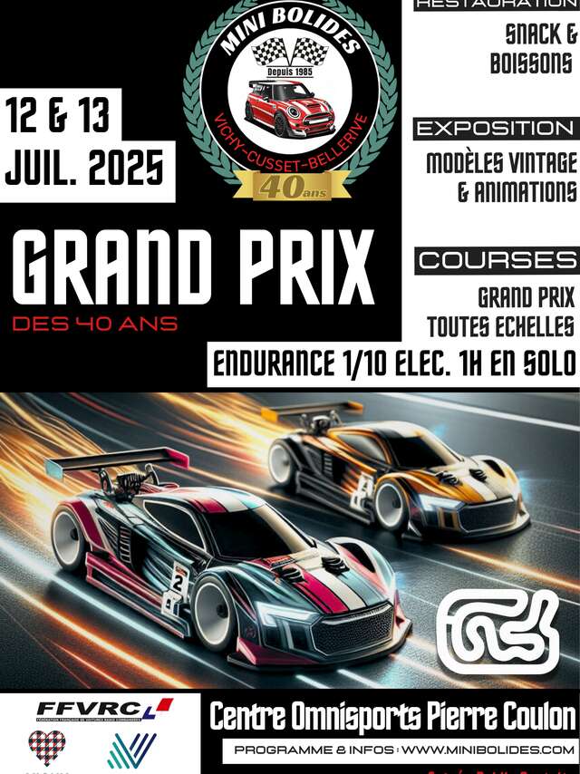 Course de voitures radiocommandées : Grand Prix des 40ans des Mini Bolides