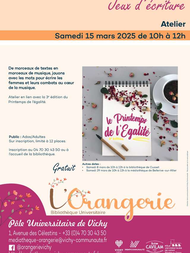 Atelier d'écriture