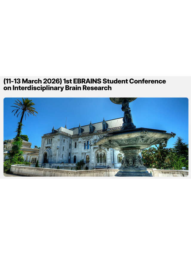 1st EBRAINS Student Conference on Interdisciplinary Brain Research