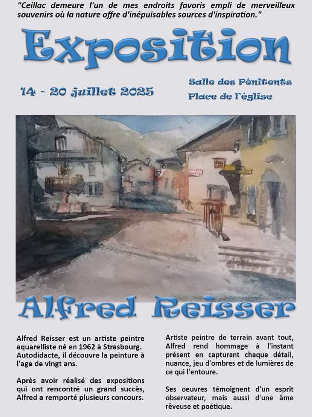 Exposition d'aquarelles d'Alfred Reissier