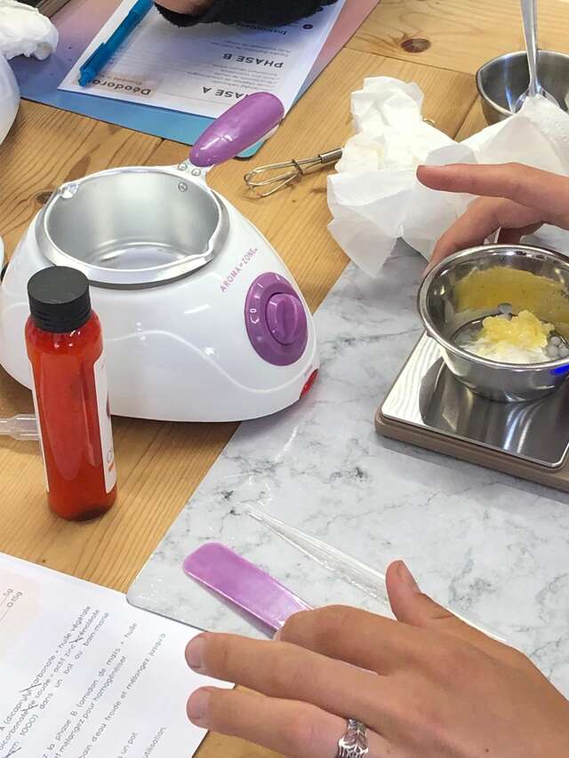 Atelier cosmétique naturelle DIY avec betty de Minut'papillon