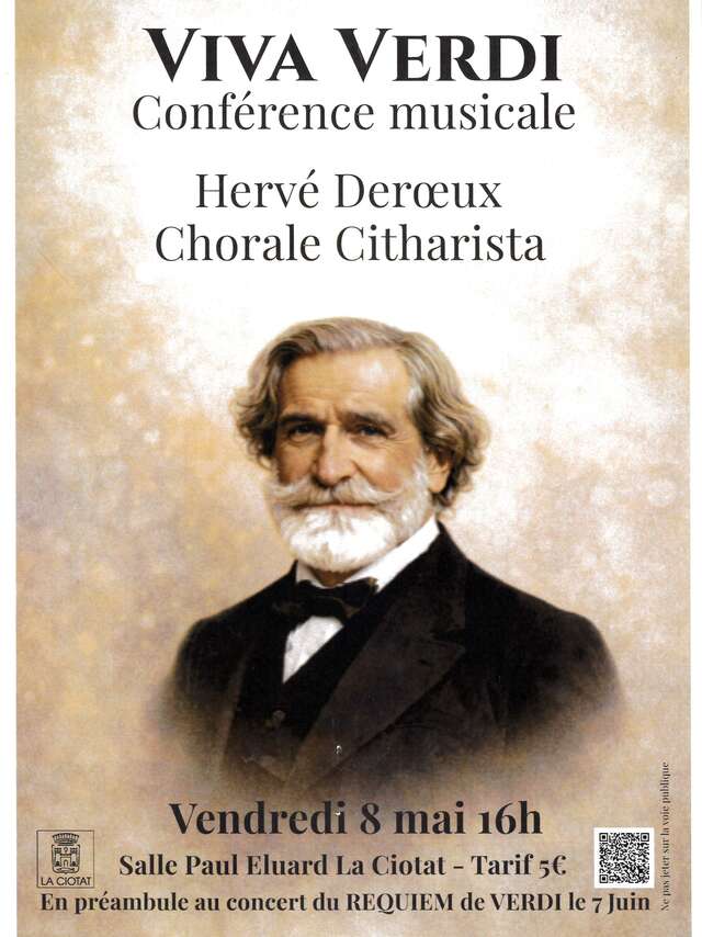 Conferencia musical Viva Verdi, a cargo de Hervé Deroeux y el coro Citharista