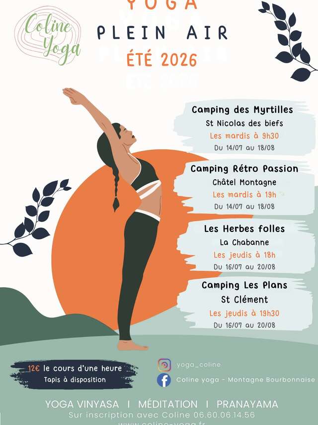 Cours de yoga plein air