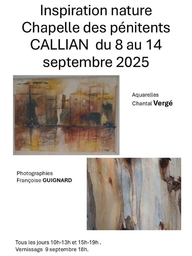 Exposition  " Inspiration Nature " à la chapelle des Pénitents