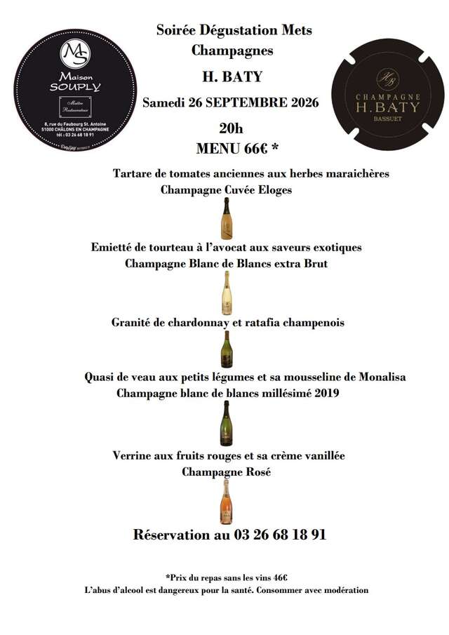 Soirée Accords Mets et Champagnes