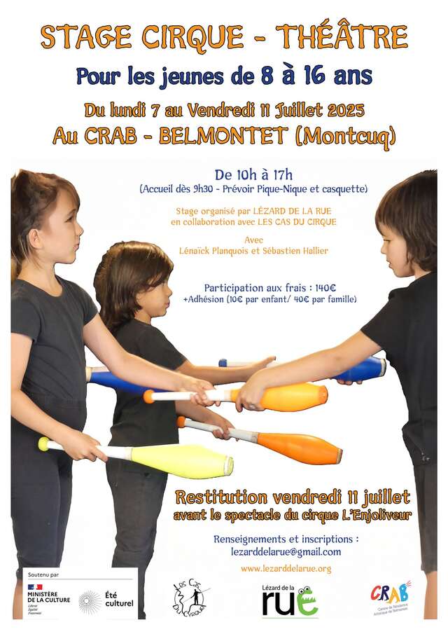 Stage de cirque et théâtre à Belmontet