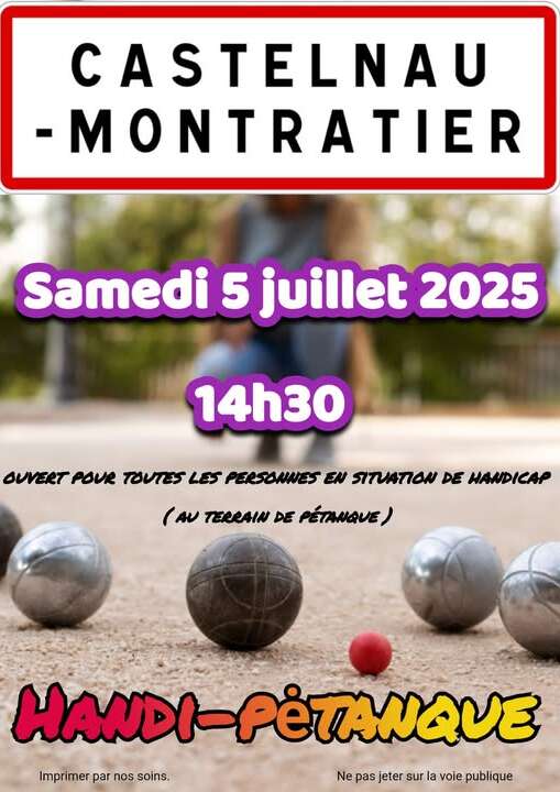 Handi-pétanque à Castelnau-Montratier