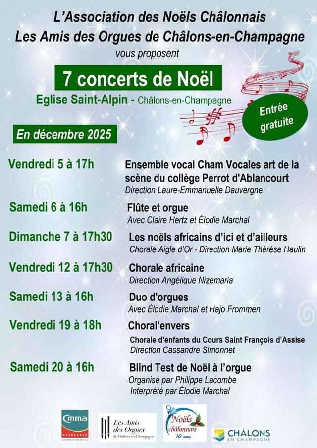 Concerts d'orgue de Noël