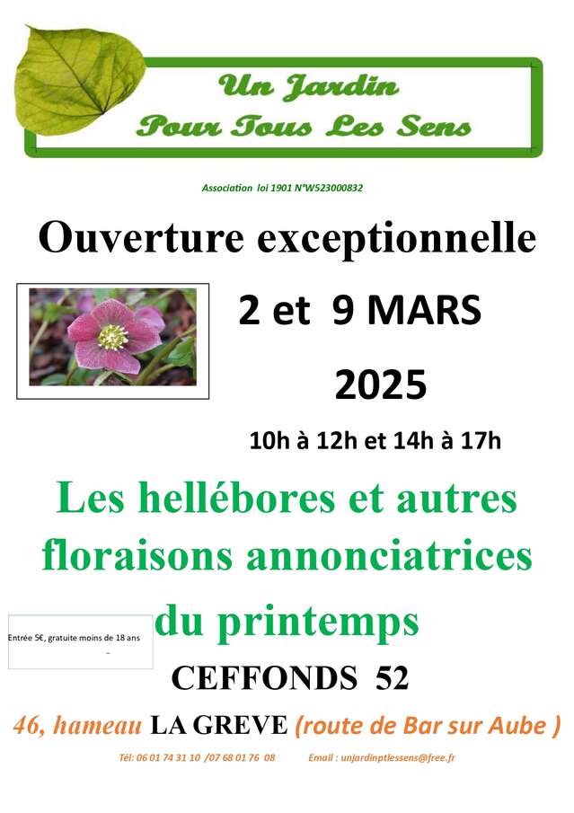 Ouverture exceptionnelle d' Un Jardin pour tous les sens