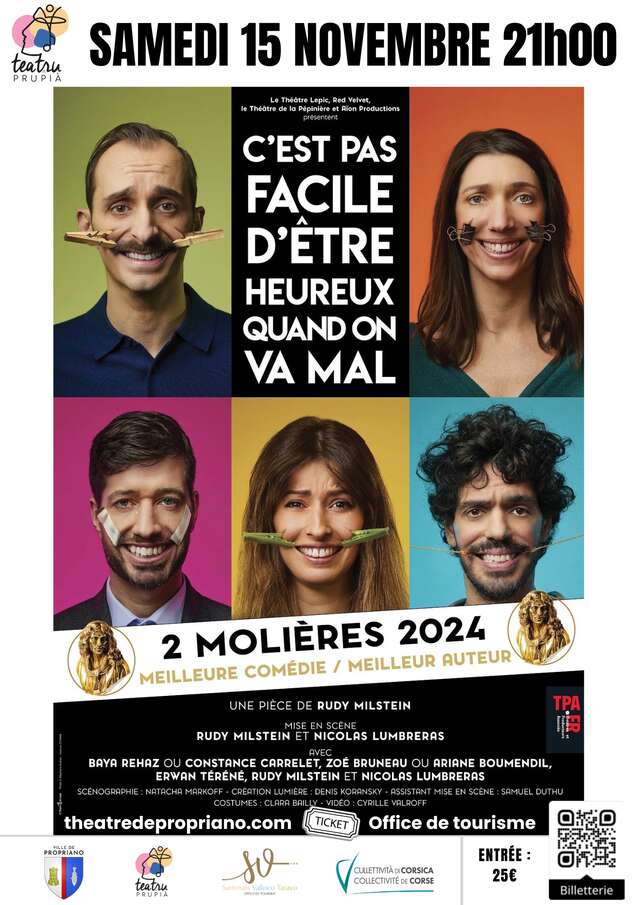 Théâtre "C'est pas facile d'être heureux quand on va mal "