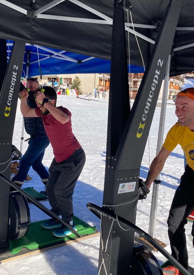 1ère épreuve du "Défi Bacchus" : SkiErg Biathlon