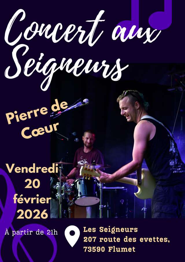 Concert avec Pierre de Coeur aux Seigneurs