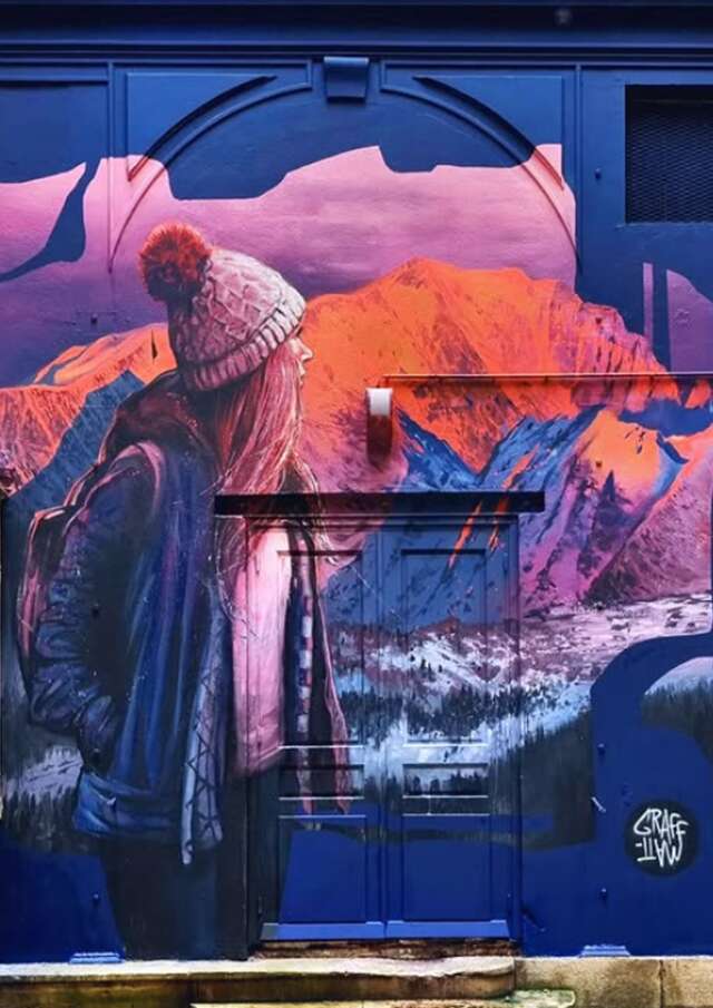 Fresque montagnarde par Graff Matt