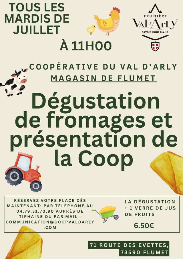 Cheese tasting and presentation of the Val d'Arly fruit cooperative