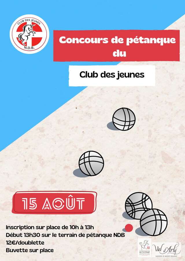 Concours de pétanque organisé par le club des jeunes