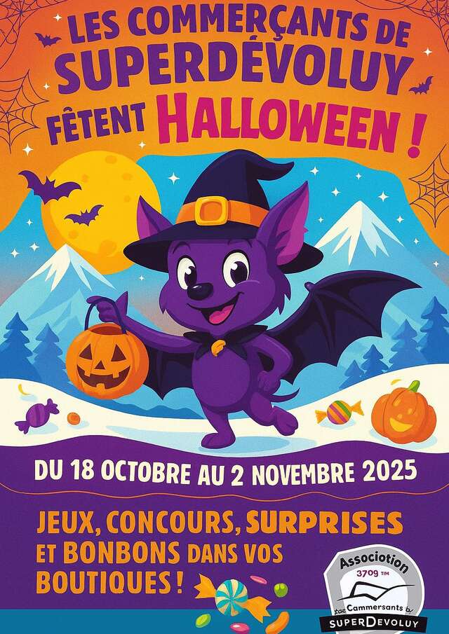 Halloween avec l'association des commerçants de Superdévoluy