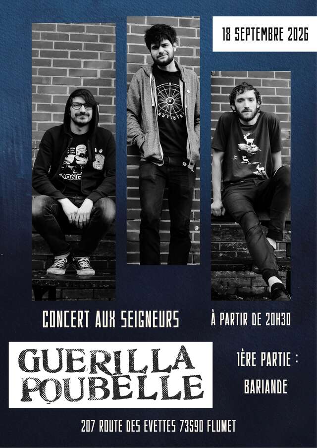 Concert avec "Guerilla Poubelle" au bar les Seigneurs