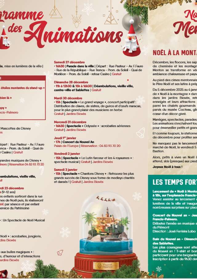 Weihnachten in Menton: Ein Weihnachtsfest in den Bergen